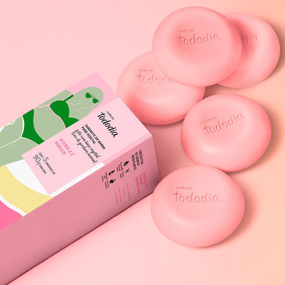 Natura Tododia Jabones en barra puro vegetal acerola e hibisco