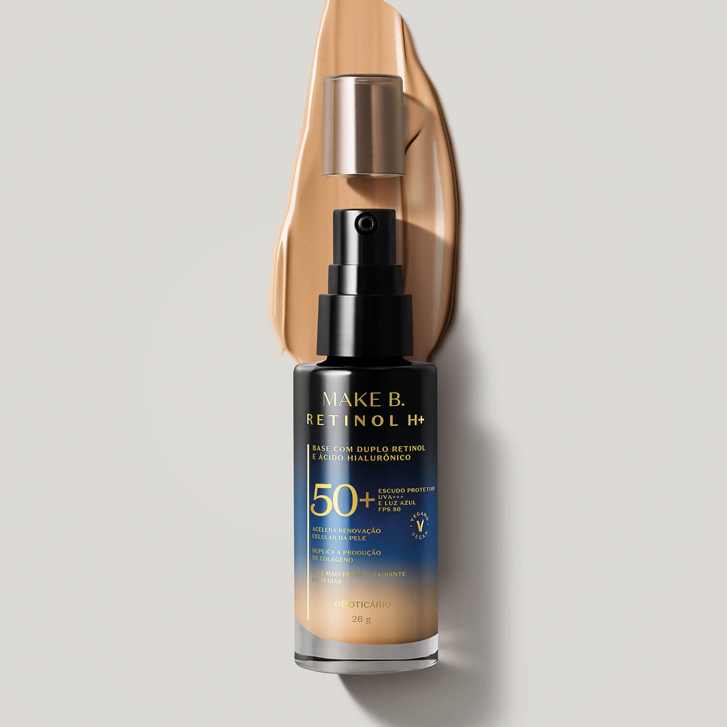 Oboticario Base Liquida Retinol H+ FPS 50