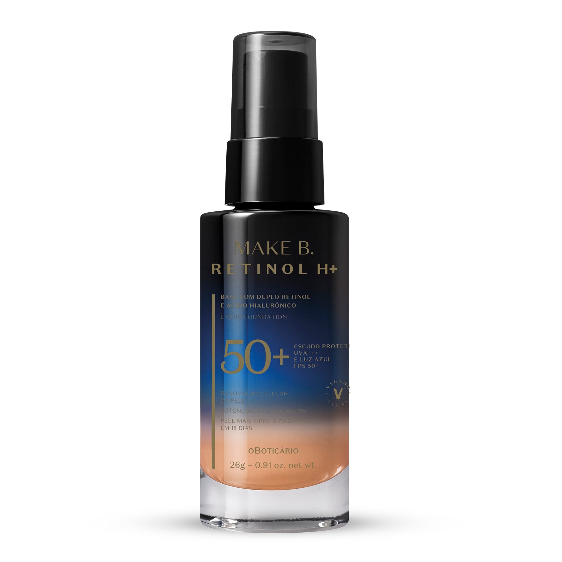 Oboticario Base Liquida Retinol H+ FPS 50