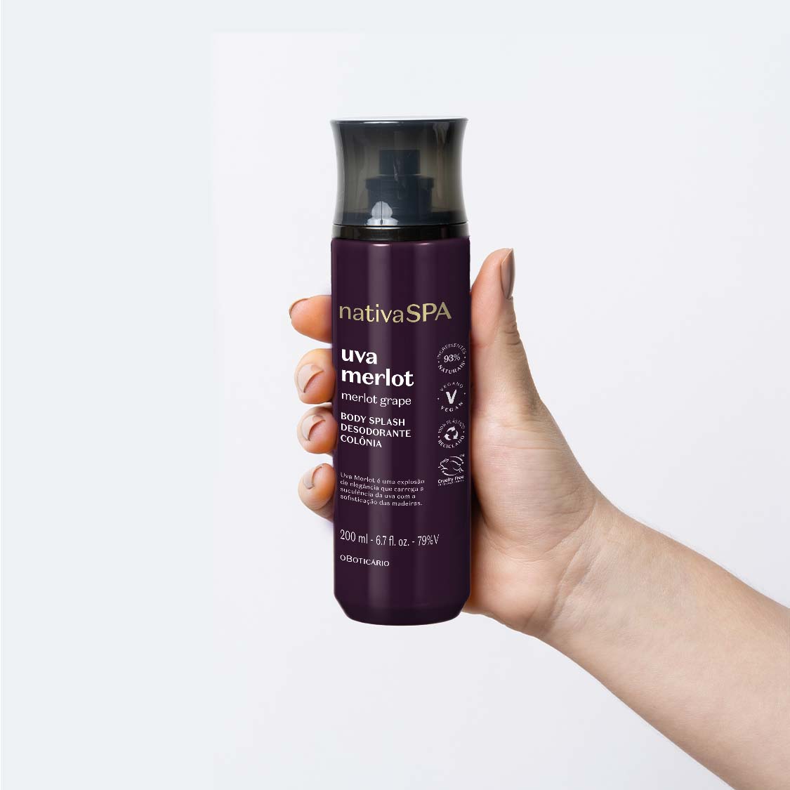 Oboticario Body Splash corporal Uva Merlot Nativa SPA