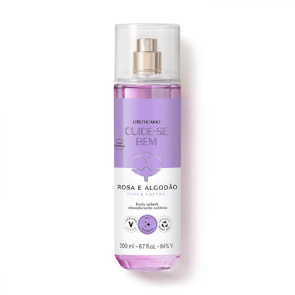 Oboticario Body splash rosa & algodon