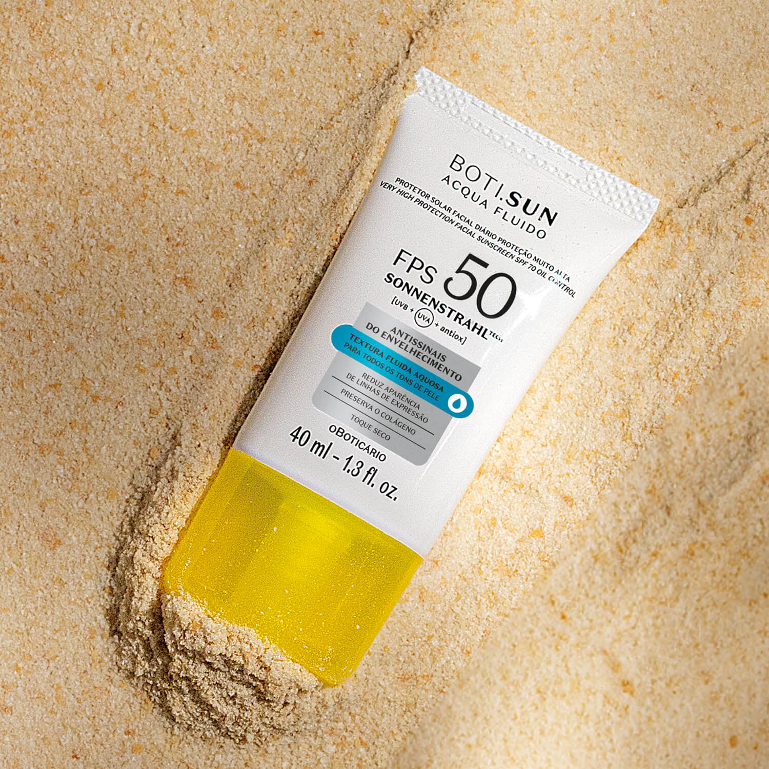 Oboticario Boti Sun Protector Facial Antiseñales Acqua Fluido Fps 50