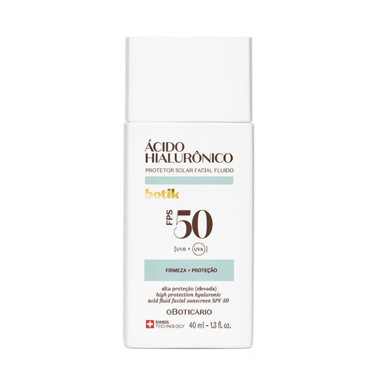 Oboticario Botik Protector Solar Facial Fluido Ácido Hialurónico SPF 50