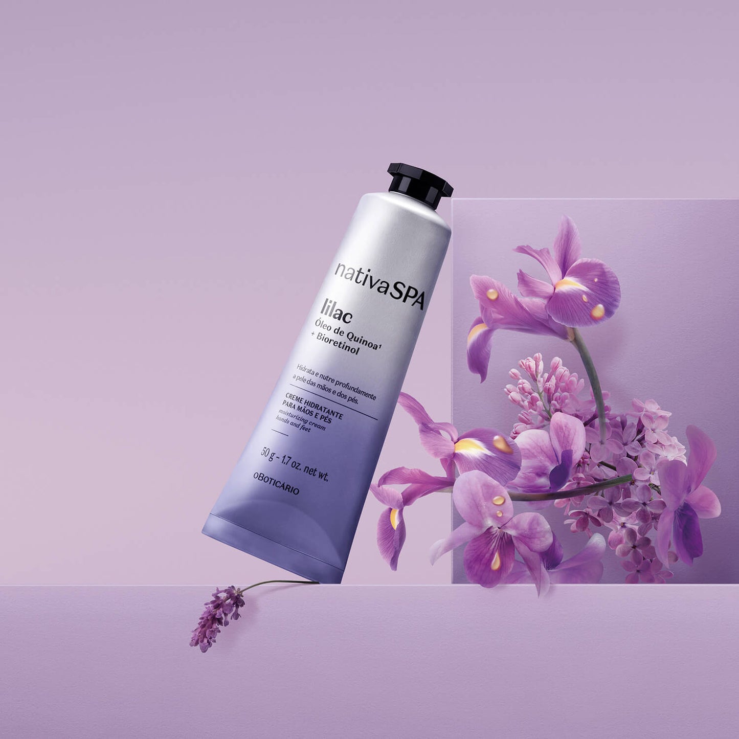 Oboticario Crema de manos y pies hidratante lilac