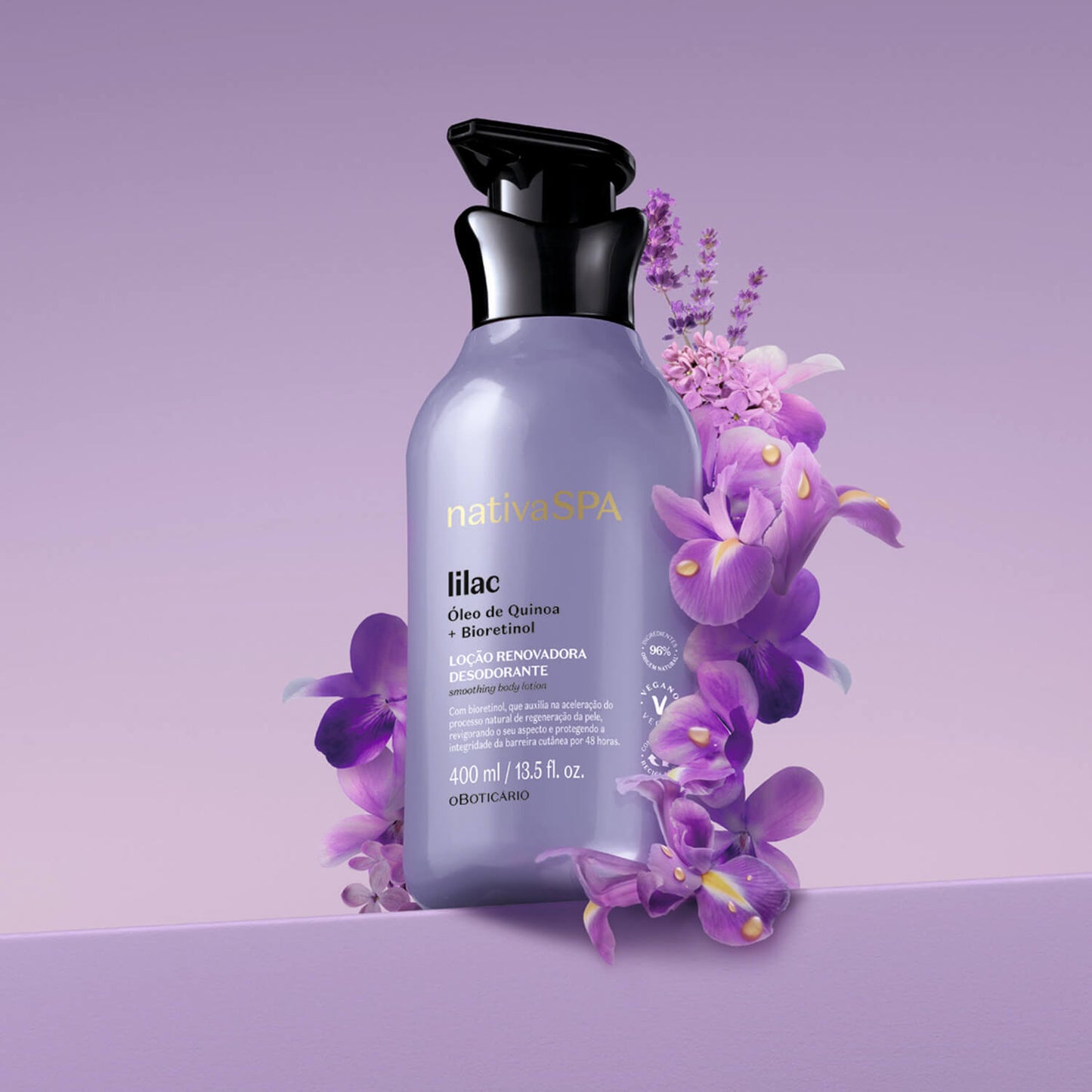 Oboticario Crema hidratante corporal lilac