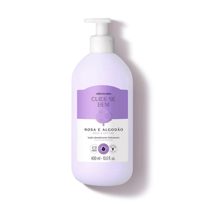 Oboticario Crema hidratante corporal rosa y algodón