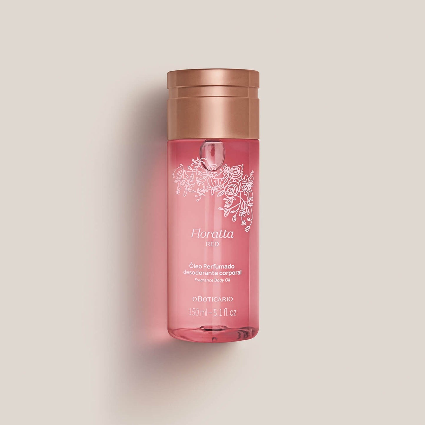 Oboticario Floratta óleo desodorante corporal perfumado RED