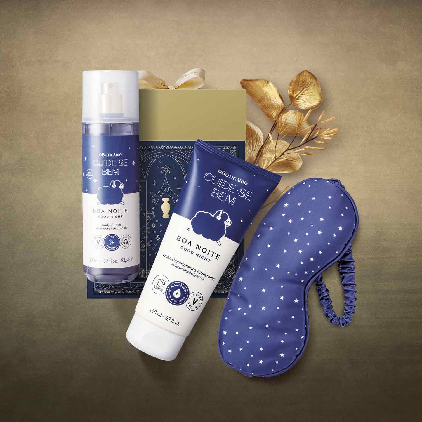 Oboticario Kit de Regalo de Navidad CBEM BOA NOITE – Cuidado Corporal Relajante