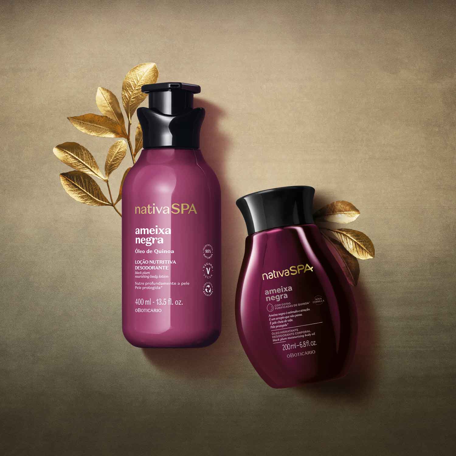 Oboticario Kit de Regalo de Navidad Nativa SPA Ameixa Negra – Cuidado Corporal Intensivo