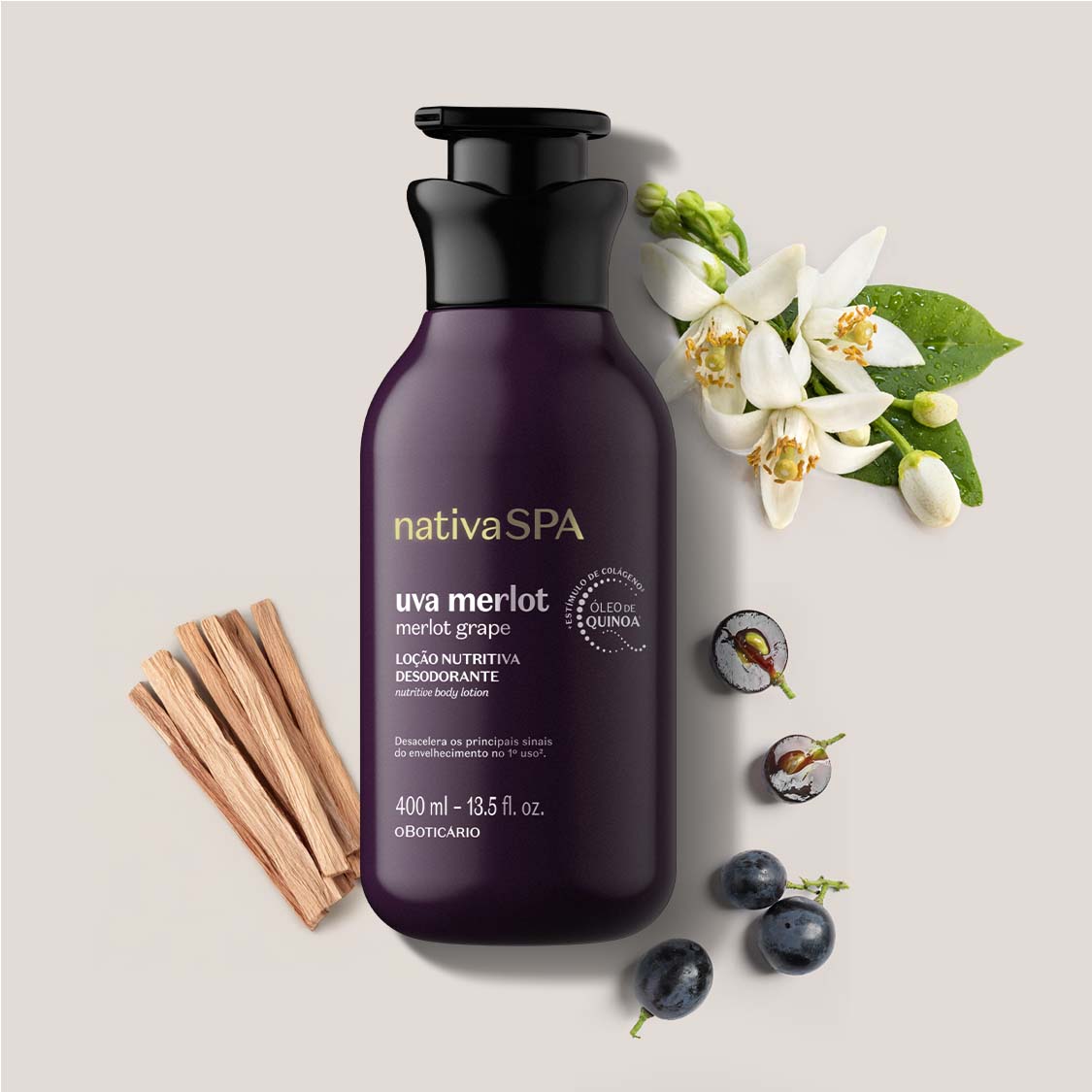 Oboticario Loción hidratante corporal Uva Merlot Nativa SPA