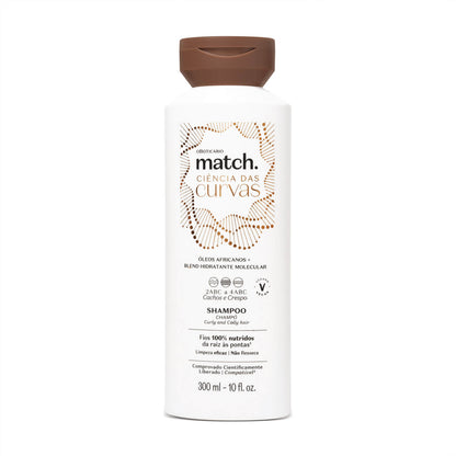 Oboticario Shampoo hidratante ciencia curvas Match | Cabello Rizado