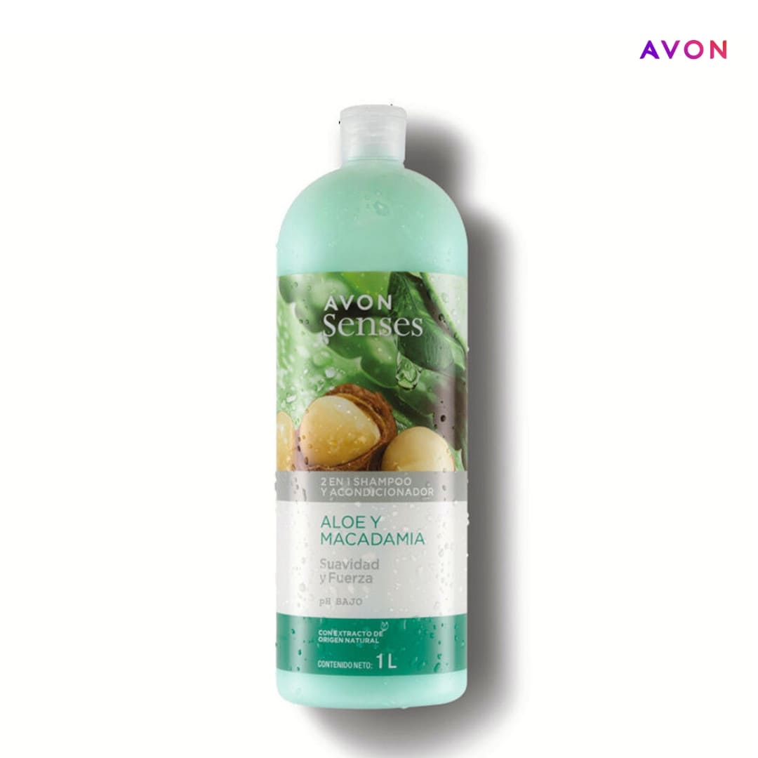 Avon Senses Shampoo 2 en 1 Aloe y Macadamia