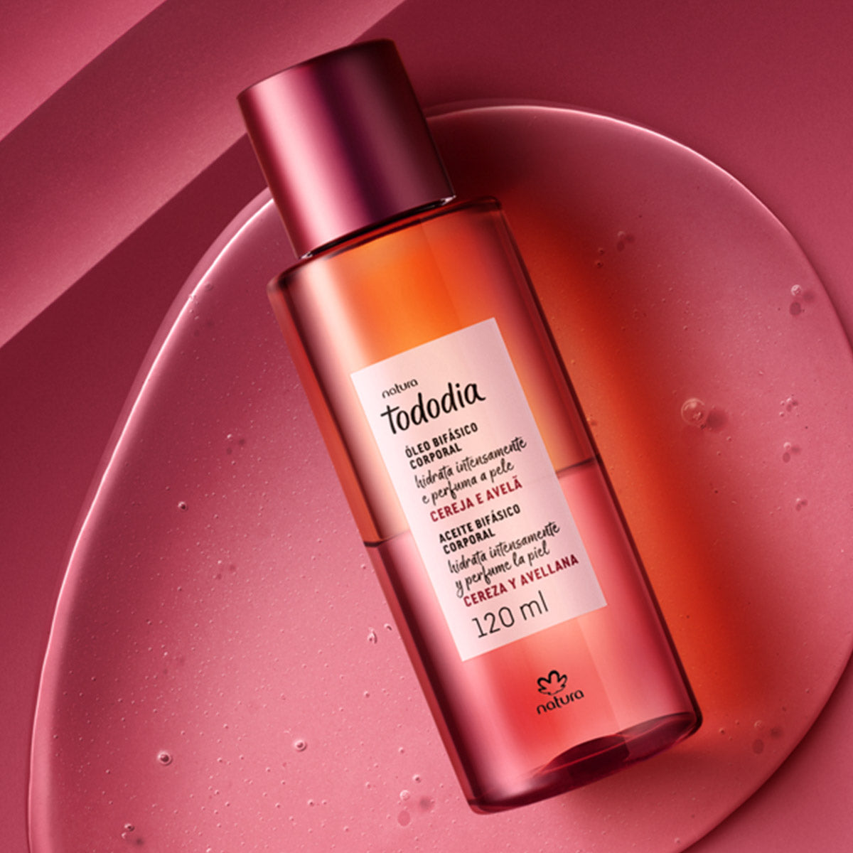Natura Aceite Corporal Tododia Óleo bifásico corporal cereza y avellana