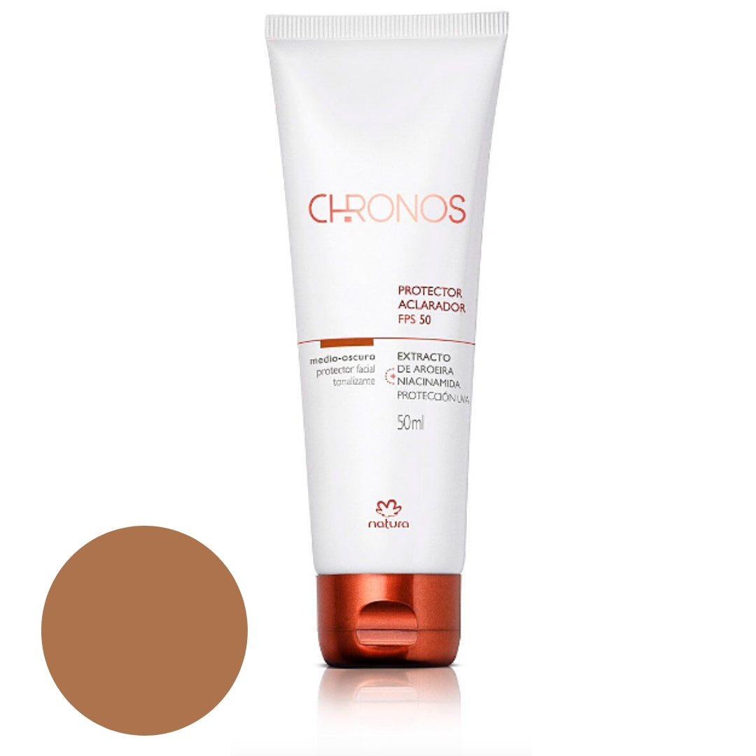Natura Chronos Protector aclarador de manchas medio-oscuro FPS 50