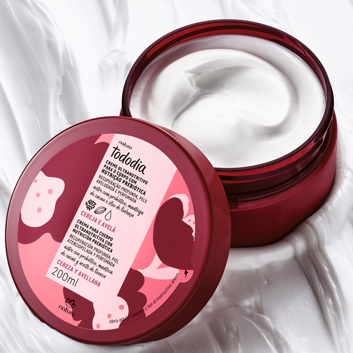 Natura Crema Corporal Manteca Corporal Perfumada Cereza y Avellana