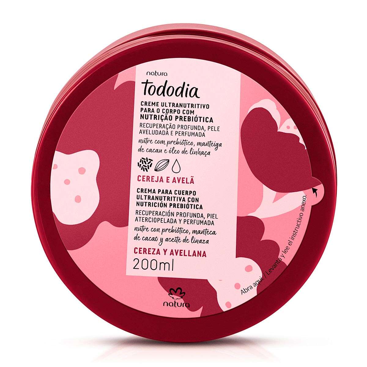 Natura Crema Corporal Manteca Corporal Perfumada Cereza y Avellana