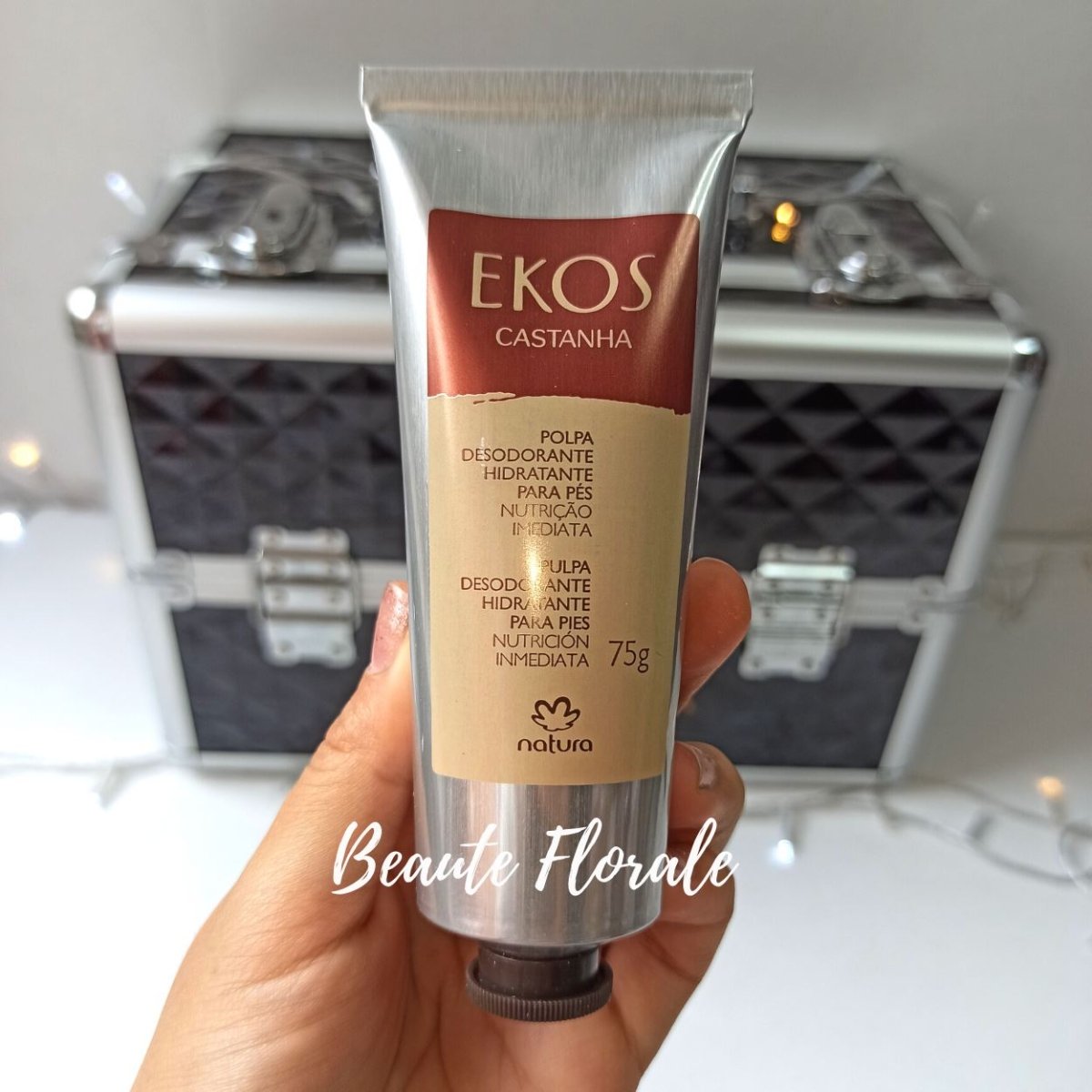 Natura crema Ekos Pulpa Hidratante para Pies Desodorante Castaña