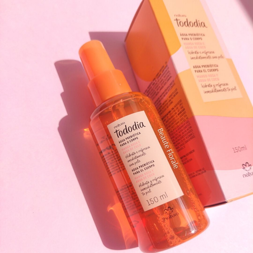 Natura Tododia Agua prebiótica corporal mango rosa y agua de coco