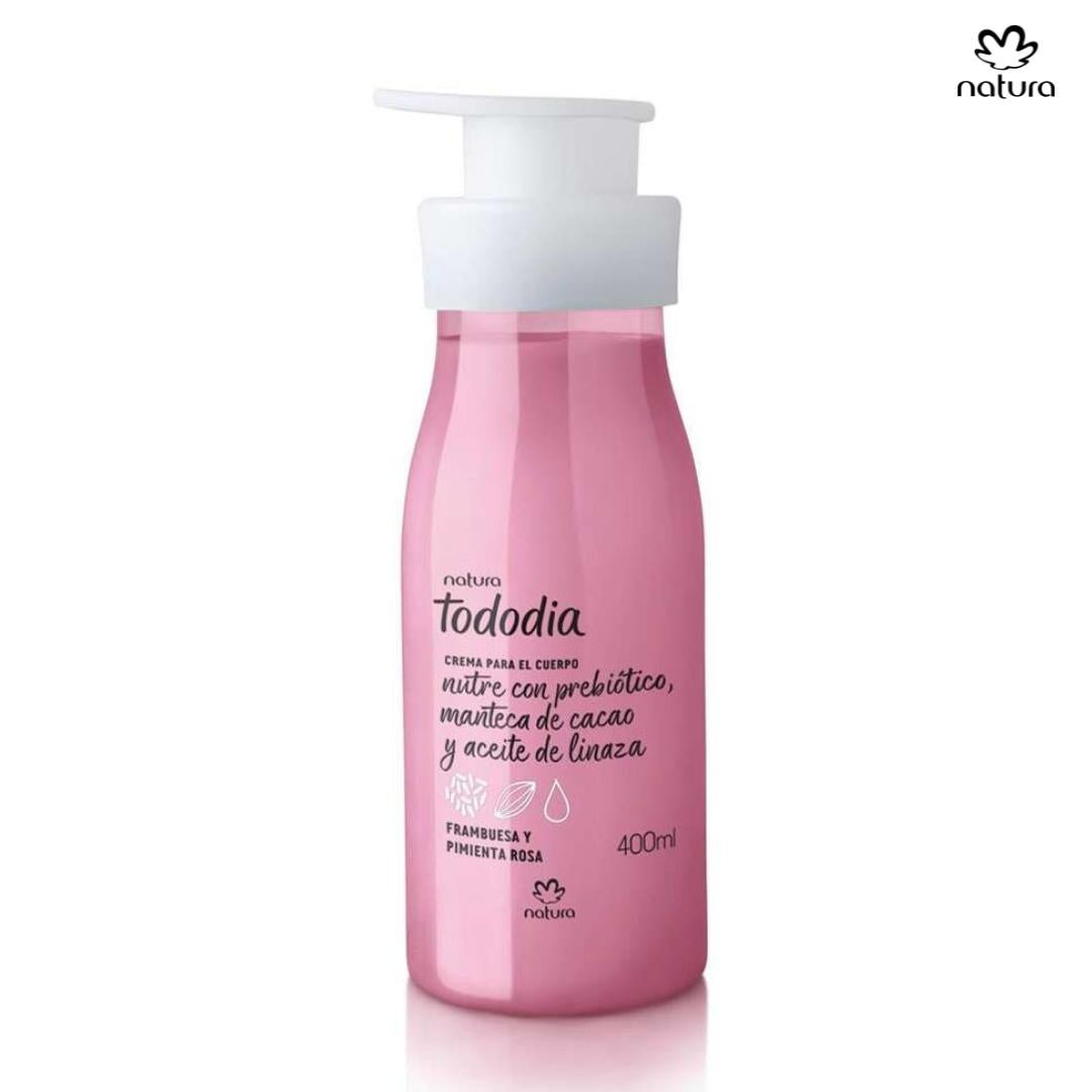 Natura Tododia Crema Nutritiva Corporal Frambuesa y Pimienta Rosa