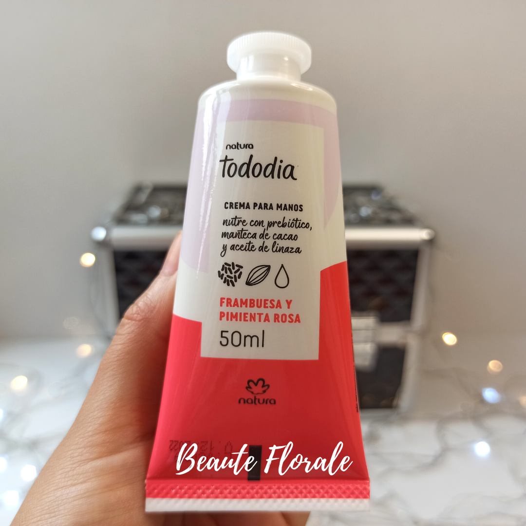 Natura Tododia Crema nutritiva para manos Frambuesa y Pimienta Rosa