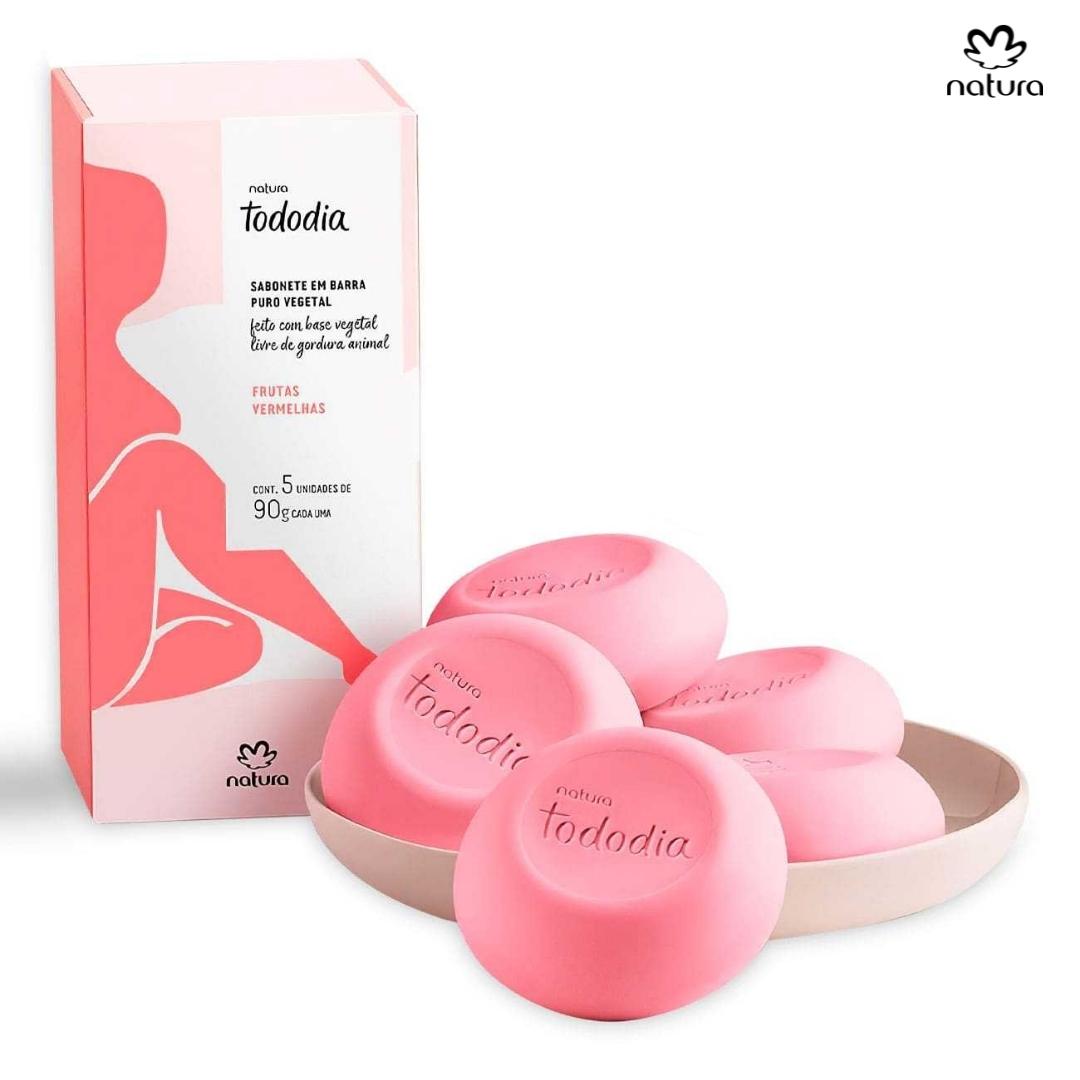 Natura Tododia Jabón en Barra Puro Vegetal Frutas Rojas