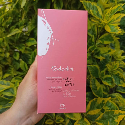 Natura Tododia Jabón en Barra Puro Vegetal Frutas Rojas