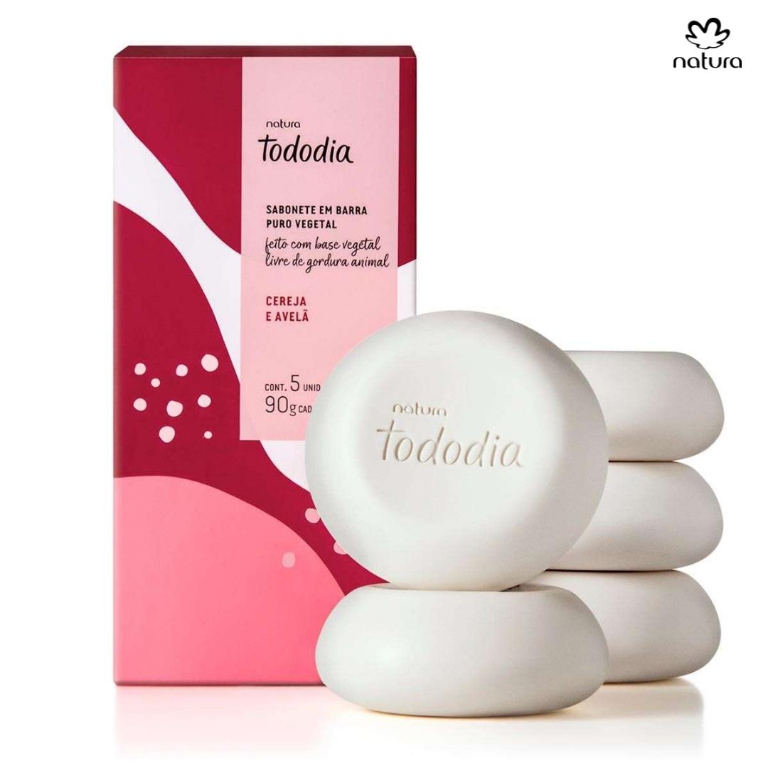 Natura Tododia Jabón puro vegetal cereza y avellana