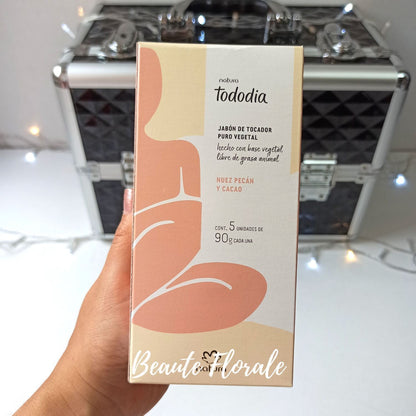 Natura Tododia Jabones en barra puro vegetal Nuez Pecán y Cacao