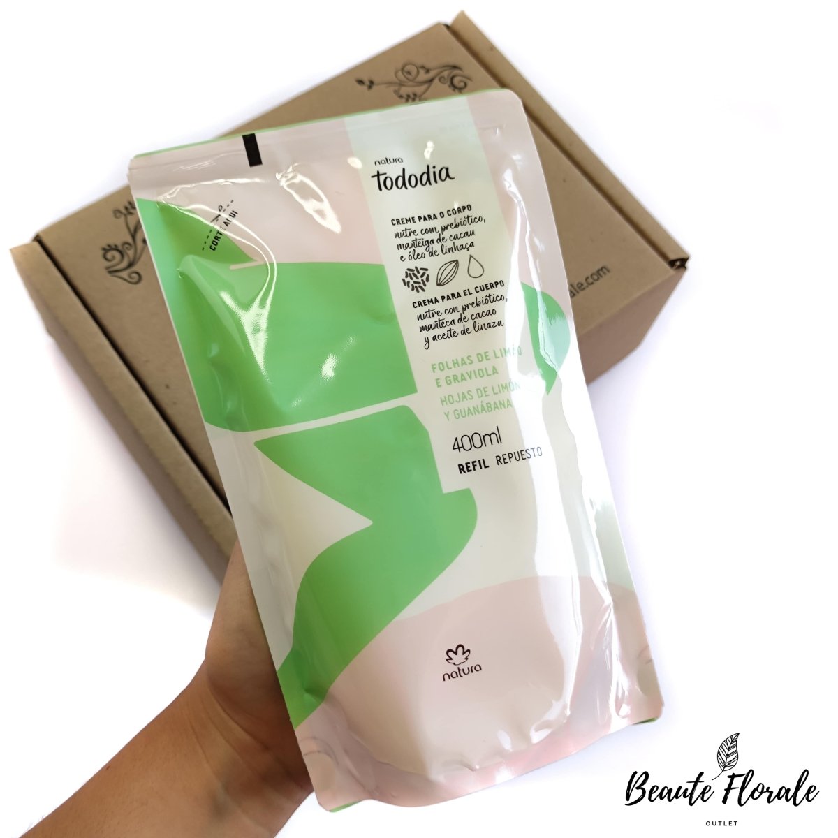 Natura Tododia Repuesto Crema nutritiva para cuerpo hojas de limón y guanábana