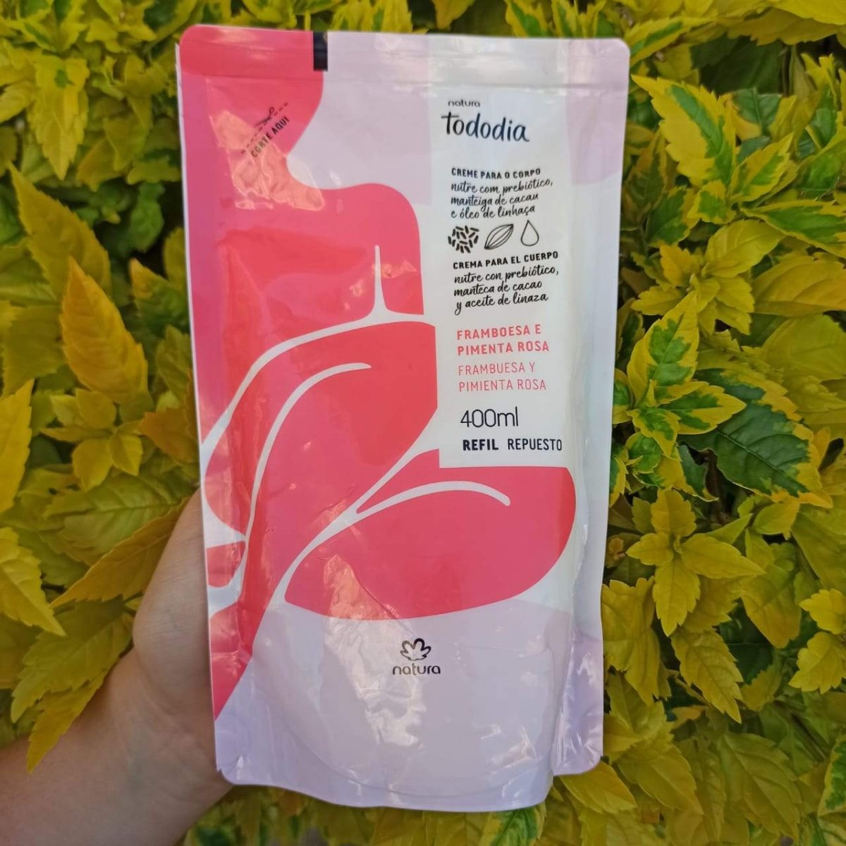 Natura Tododia Repuesto Crema nutritiva para el cuerpo frambuesa y pimienta rosa