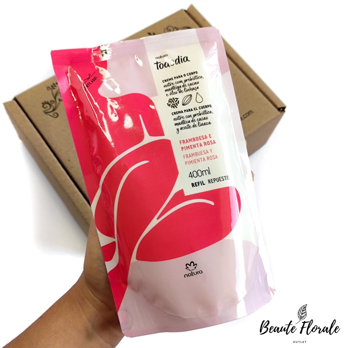 Natura Tododia Repuesto Crema nutritiva para el cuerpo frambuesa y pimienta rosa