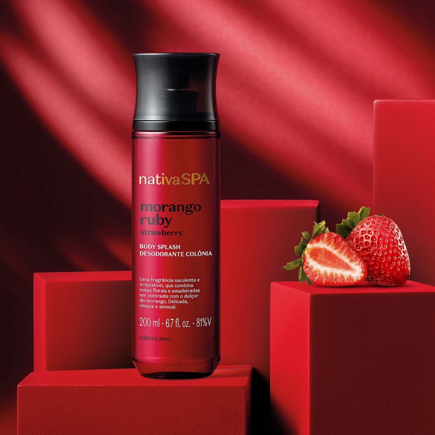Oboticario Body Splash Morango y Ruby