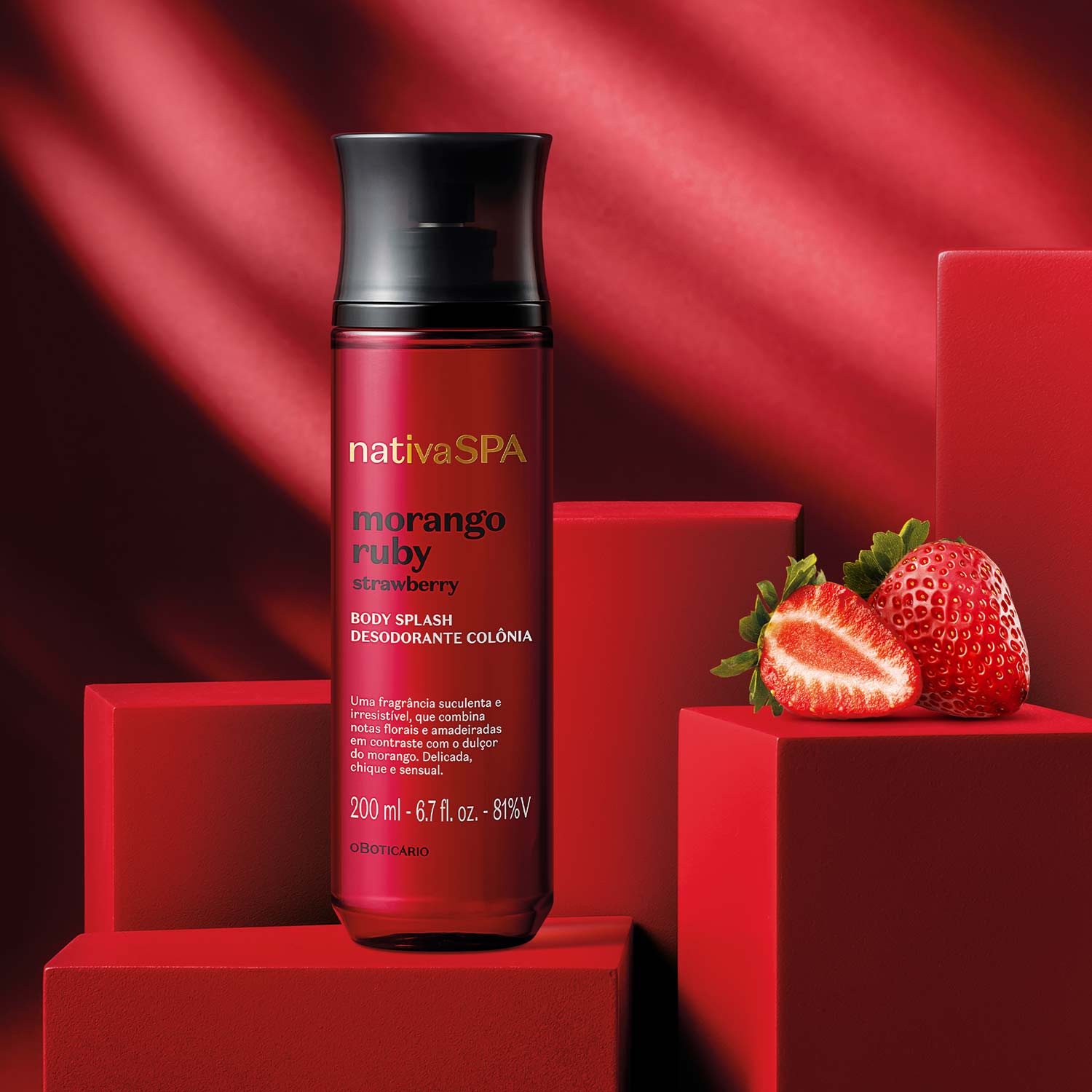 Oboticario Body Splash Morango y Ruby