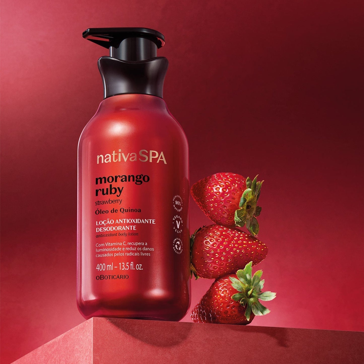 Oboticario Hidratante Corporal Morango y Ruby