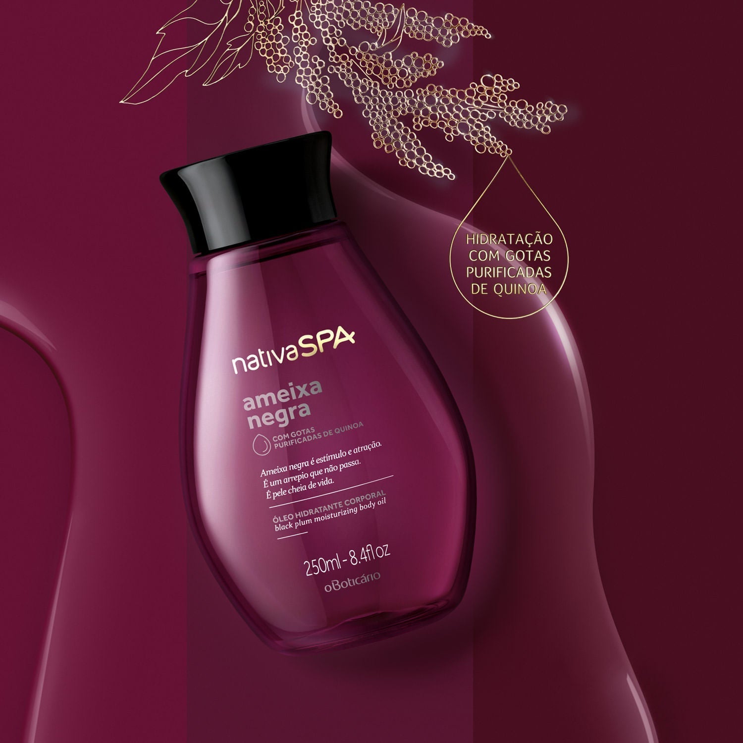 Oboticario Óleo Hidratante Corporal Ameixa Negra
